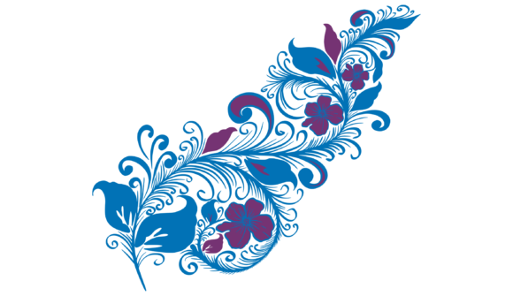 Blue Branch Decor SVG