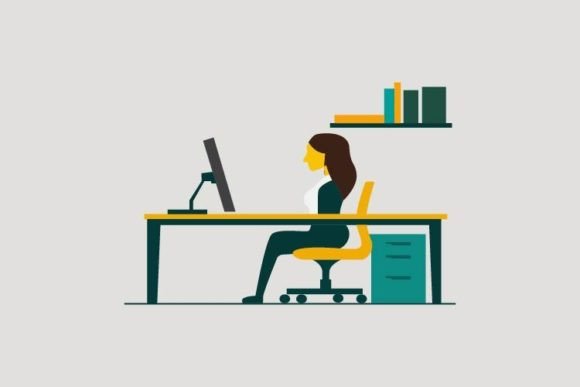 Business Woman Graphics for Web Elements