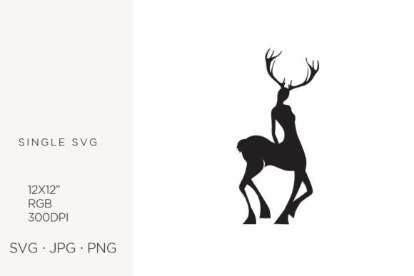 Deer Woman Logo Icon: Handmade Graphics & Illustrations