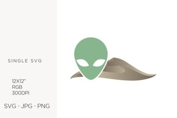 Dune in Behind of Alien Head: Graphics & Illustrations