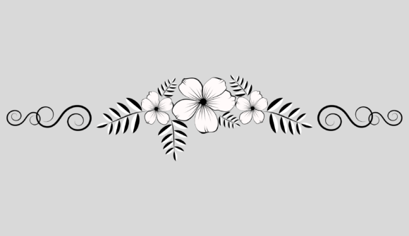 Flower Border SVG: Graphics for Web Elements & Creative Marketplaces