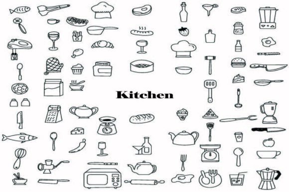 Kitchen Ustensils Collection: Graphics & Web Elements