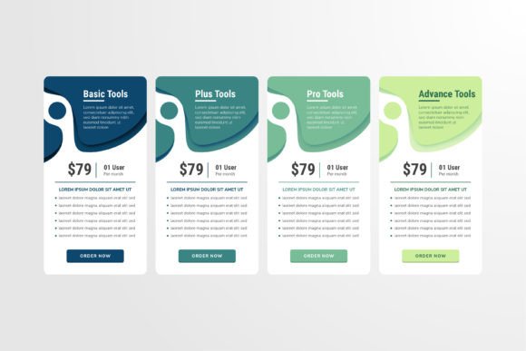 Menu Web Element Rectangle Banner: Graphics for Modern Web Elements