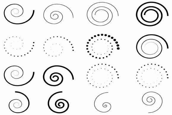Minimalist Swirl Spiral Icon: Graphics & Web Elements