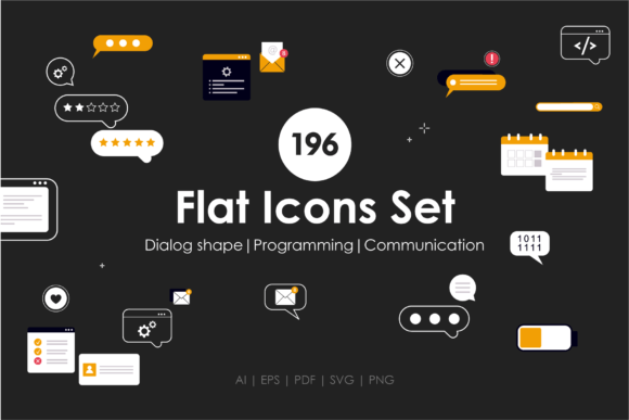 Programming and Communication Icons: Graphics for Web Elements