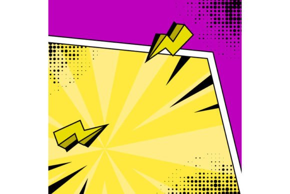 Square Comic Pop Art Background Isolated Graphics
