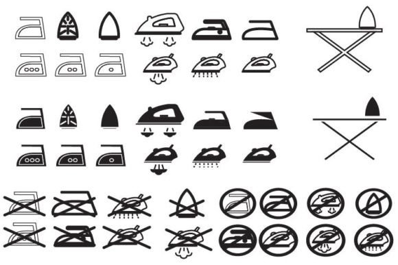 Steam Iron Clothing Collection Set Graphics
