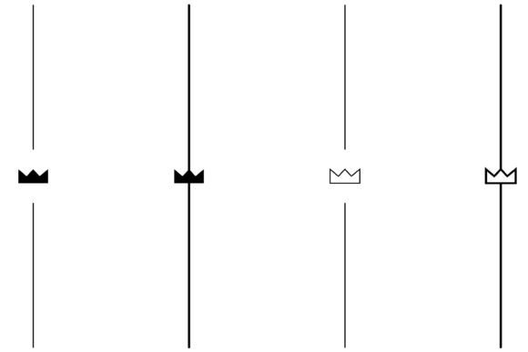 Vertical Divider Line Crown Collection Graphics