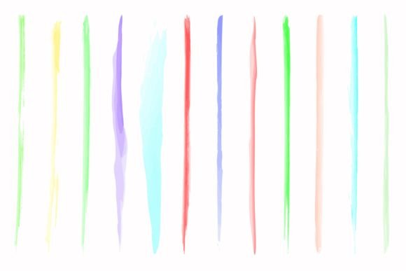 Vertical Divider Watercolor Line: Graphics & Web Elements