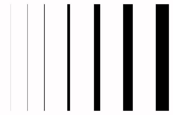 Vertical Line Collection Thin and Thick